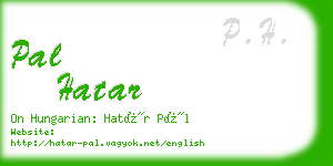 pal hatar business card